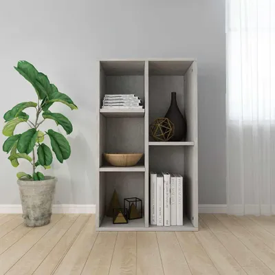 Immagine prodotto di vidaXL Libreria/credenza Grigio cemento 50x25x80 cm Pannelli in legno