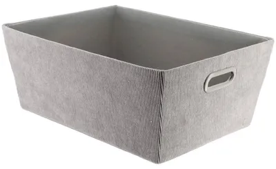 Produktbild von Kleiderschrankkorb aus Cord, 32,5 x 45 x 18 cm, grau
