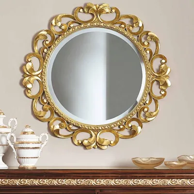 Image de Casa Padrino Miroir baroque de luxe or Ø 126 cm - Meubles baroques -  Italy