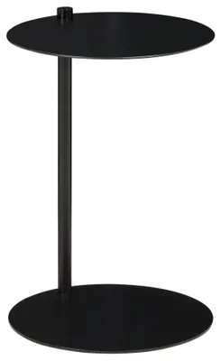 Produktbild von BELIANI Beistelltisch Schwarz Metall 35 x 52 cm Rund Modernes Minimalistisches Design Wohnzimmertisch