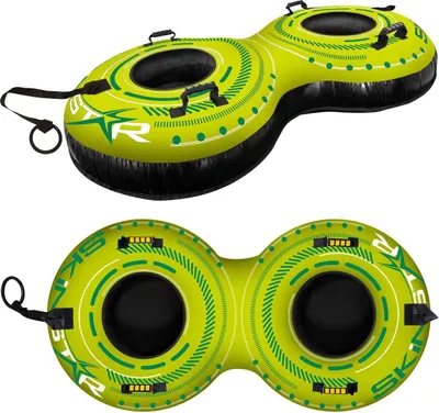 Produktbild von SkinStar Double Snowtube 2er Rodel Schneereifen Rutschreifen Schlitten Bob green