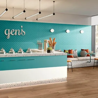 Imagen del producto de CASA39: Azulejos 3D, color azul, 35x100 cm. Colección Love Tiles, línea Genesis