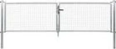 Produktbild von Alberts Wellengitter-Doppeltor mit Zubehör, Breite 300 cm, Höhe 75 cm, feuerverzinkt, zum Einbetonieren, Pfostentärke 60 mm