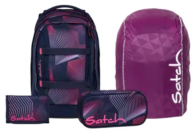 Produktbild von Satch, Schulrucksack-Set PACK Seismic Pink 4-teilig, ab 5. Klasse