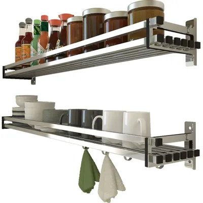 Produktbild von Besteckschublade, Gewürzregal, Edelstahl, Metall-Gewürzregale für Gewürze als Küchenaufbewahrungsregal, Schrankeinsatz, Organizer