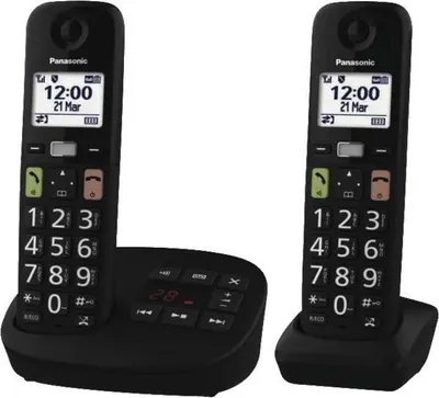 Immagine prodotto di Panasonic KX-TGU132EXB, telefono analogico/DECT, ricevitore cordless, nero