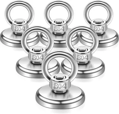 Produktbild von Neodym-Magneten - Extra stark für Magnetfischen - 6 Stücke - 36 mm