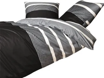 Produktbild von Janine Feinbiber-Bettwäsche-Garnitur Davos 65030 Farbe silber Größe 135x200cm+80x80