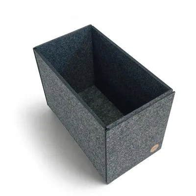 Produktbild von Aufbewahrungsbox CLEAN Filz 29 x 16,5 x 20,5 cm ohne Deckel in anthrazit meliert