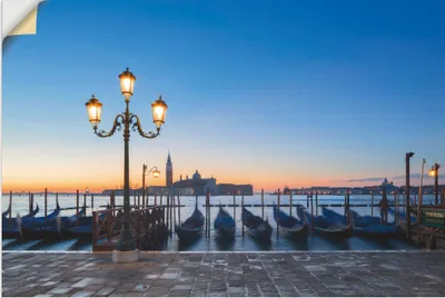 Produktbild von ARTland Wandbild, selbstklebend Venedig Hafen Größe: 60x40 cm