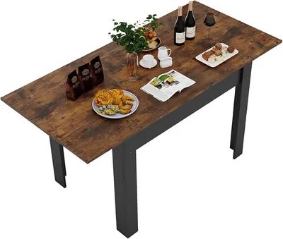 Imagen del producto de Mesa extensible de 105-150 x 75 x 76,5 cm, para 4-6 personas, mesa de cocina