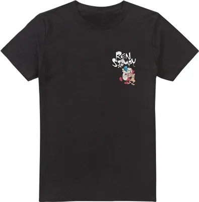 Immagine prodotto di Ren & Stimpy - Maglietta "Warhol" da uomo TV6490 (M) (Nero)
