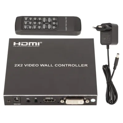 Zdjęcie produktu dla Naścienny kontroler wideo DVI TV, obracany o 180 stopni, interfejs multimedialny HD, łączący procesor wyświetlacza z pilotem zdalnego sterowania