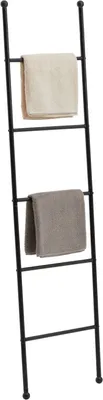 Produktbild von Handtuchhalter CASTEL mit 5 Stangen in schwarz, schlichte Handtuchleiter aus Metall, Handtuchhalter im modernen Design