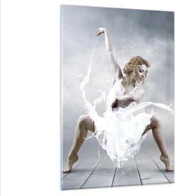 Produktbild von Bilder auf glas - Einteilig - Frau Tänzerin Ballett - 80x120cm - Glasbilder - Wandbilder - Bilder - zum Aufhängen bereit - Wanddekoration aus Glas - Glas Bilder - Wandbild auf Glas - GPA80x120-2665