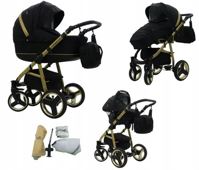 Produktbild von Kinderwagen Karex 3 in 1 Aluminiumrahmen mit Gelrädern