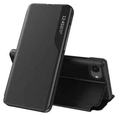 Immagine prodotto di Custodia View in ecopelle Custodia elegante con patta e supporto per Iphone 16E - Nero