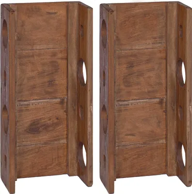 Image de étagère vidaXL Marron 24 x 13 x 54 cm Bois d'acajou massif