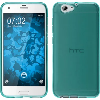 Produktbild von PhoneNatic Case kompatibel mit HTC One A9s - türkis Silikon Hülle transparent Cover