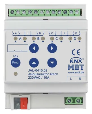 Productafbeelding van MDT KNX zonweringregelaar, 4-kanaals, 1 stuk.