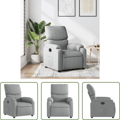 Produktbild von The Living Store Relaxsessel Hellgrau Stoff