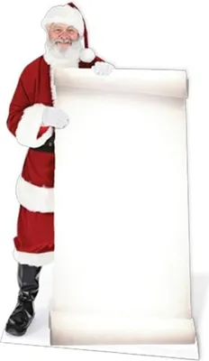 Produktbild von Weihnachtsmann mit Wunschliste - Pappaufsteller - 180 cm