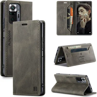 Immagine prodotto di Redmi Note 10 Pro Custodia a portafoglio Cover, RetroPoliuretanoCustodia in pelle Stand Cover protettiva per Xiaomi Redmi Note 10 Pro/Note 10 Pro Max Copper