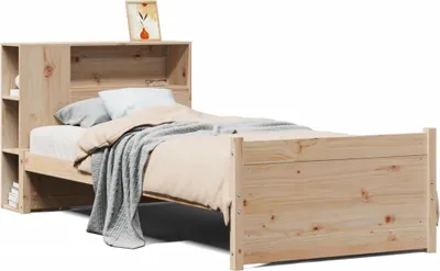 Produktbild von Bücherregalbett ohne Matratze 75x190 cm Massivholz Kiefer