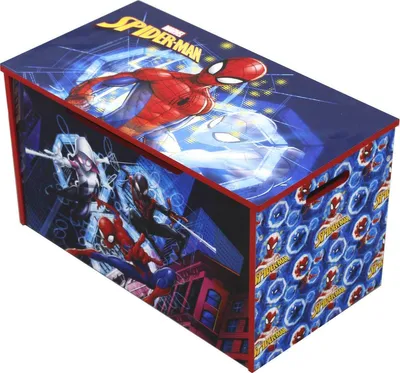 Produktbild von Spider Man Spielzeugkiste mit Deckel Kinder Aufbewahrungsbox Dunkelblau