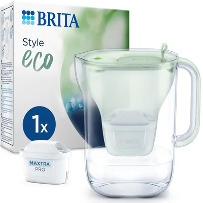 Produktbild von BRITA Wasserfilterkanne Style eco grün - 1 MAXTRA PRO Pure Performance Kartusche