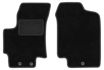 Produktbild von Velours-Fußmatten Vorne für Kia Rio II DE 2005-2011 (Schrägheck) – 2-tlg, Schwarz, passgenau – Wielganizator LUX