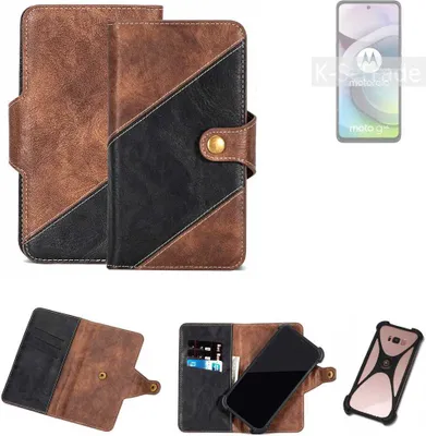 Produktbild von K-S-Trade Handyhülle Schutzhülle Bookstyle Case kompatibel mit Motorola Moto G 5G Klapphülle Cover Hülle Schutztasche 1x