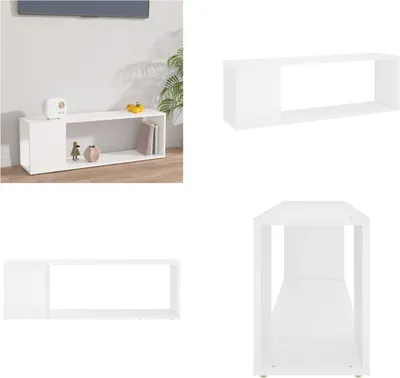 Produktbild von vidaXL TV Schrank Weiß 100x24x32 cm Holzwerkstoff - TV-Schrank - TV-Schränke - Fernsehmöbel - TV Möbel