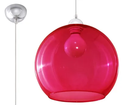 Obrázek produktu pro BALL Červená závěsná lampa SL.0253 Sollux
