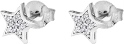 Immagine prodotto di Orecchini in argento scintillante Stelle con zirconi chiari LP1622-4/1