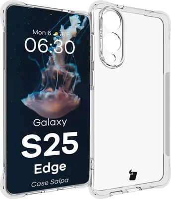 Produktbild von Bizon Case Salpa Flexible Hülle für Galaxy S25 Edge, Transparent