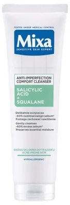 Produktbild von Mixa Comfort Cleanser Gesichtsreinigungsgel gegen Hautunreinheiten Salicylsäure + Squalan, 150 ml