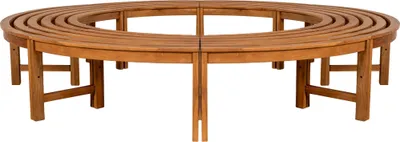 Produktbild von CLP Baumbank Nila ohne Rückenlehne 250 cm Teakholz wetterfest 360 Grad braun