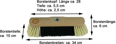 Produktbild von Novaliv Kehrset I Zimmerbesen Kunstborsten Kehrgarnitur mit Holzstiel I feine Kunststoffborsten Stubenbesen Kehrbesen
