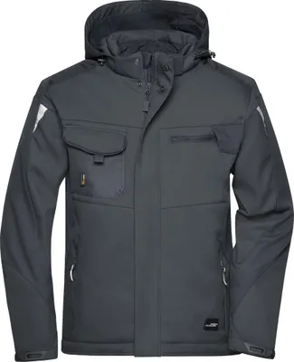Produktbild von James & Nicholson Professionelle Softshelljacke mit Innenfutter JN824 Gr. 3XL black/black