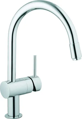Immagine prodotto di GROHE Minta Mitigeur monocommandé pour évier, portée 215mm, bec en C, GROHE EcoJoy, extractible, pivotant, 3291800E, 3291800E