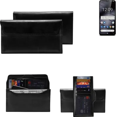 Produktbild von K-S-Trade Handy Hülle kompatibel mit Gigaset GS290 Schutz Hülle Tasche Schutz Case Handytasche Kunstleder schwarz, 1x