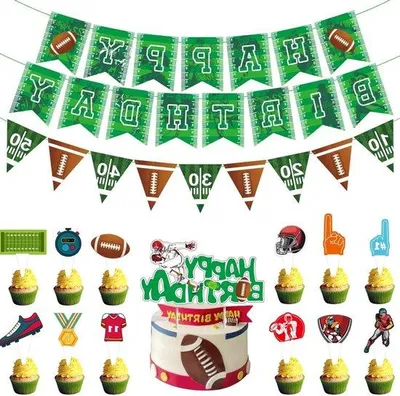 Produktbild von Happy Birthday-Banner und -Schleuder, 29 Stück Partydekoration für Männer, Frauen, Jungen und Mädchen