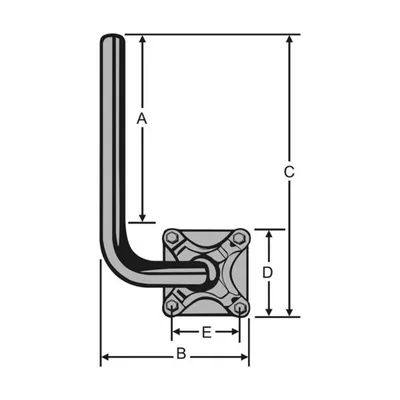 Produktbild von KATH Wandausleger kurz 17,5cm ZAS 60 für CAS 60/80, Stahl