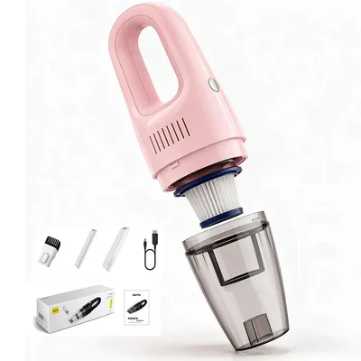 Produktbild von Kabelloser Autostaubsauger 4500 Pa, Mini Handstaubsauger mit LED, Nass-Trockensauger, HEPA-Filter, USB-Akku, für Auto, Tierhaare & Haushalt