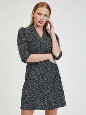 Produktbild von Orsay Weiß-Schwarzes gemustertes Damenkleid 475042-660000__36