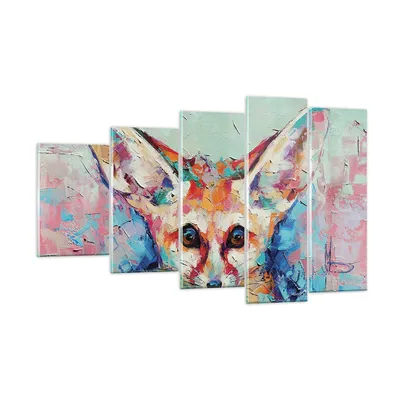 Produktbild von Bilder auf glas - 5 Teile - Klein November Bunt - 100x60cm - Glasbilder - Wandbilder - Bilder - zum Aufhängen bereit - Wanddekoration aus Glas - Glas Bilder - Wandbild auf Glas - GEG100x60-4568