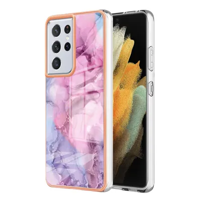 Immagine prodotto di Custodia per Samsung Galaxy S21 Ultra 5G, custodia in silicone TPU a fantasia, paraurti antiurto Rosa