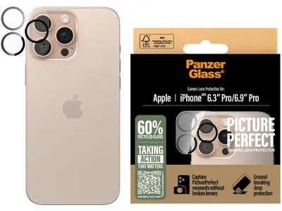 Produktbild von PanzerGlass PicturePerfect iPhone 16 Pro Max Gehärtetes Glas Kamera Schutz - Hüllenfreundlich