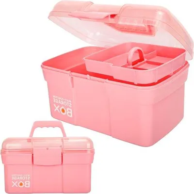 Produktbild von Famanu Aufbewahrungsbox Multifunktional - 28 cm - abnehmbares Fach - Kunststoff - tragbar - Organizer
